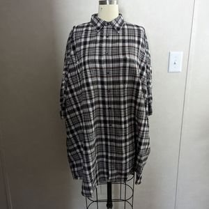 NWT Basin+Range Plaid Flannel Shirt Dress Style#BRW677-01